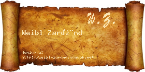 Weibl Zaránd névjegykártya